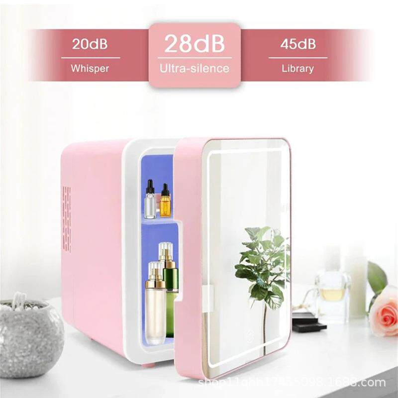 工厂4L小型小冰箱带美妆镜LDE灯光家用车载双温柬埔寨工厂