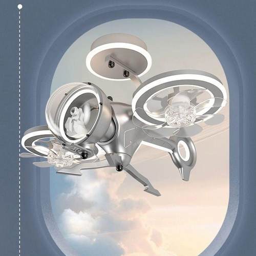 飞机灯儿童房卧室灯男孩创意护眼遗落战境战斗机模型灯男童房间灯