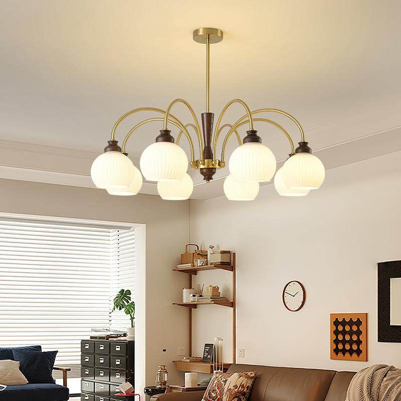 新中式吊灯客厅主灯实木大气复古灯具日式卧室书房灯餐厅中古吊灯,家装灯饰光源,智能吊灯,淘宝优惠券,粉丝福利购,淘宝优惠卷