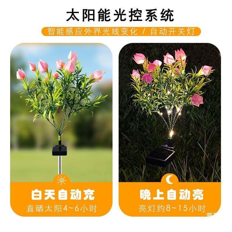 太阳能花灯花园阳台装饰灯户外家用庭院布置氛围灯民宿景区草坪灯
