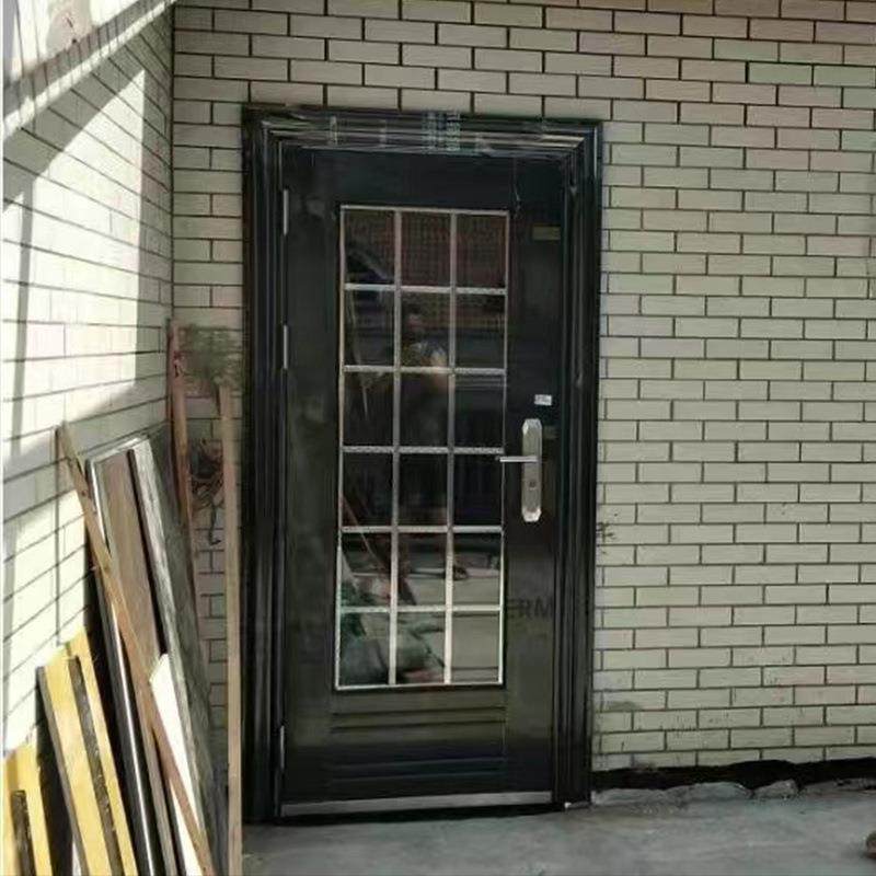 特厚304不锈钢门单门子母门双开门自建房入户门阳台门白钢门外门