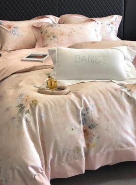 100支套匹棉四件纯棉数码印花马全64086绒棉被套长棉别墅床上用品