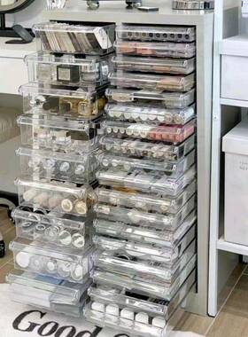 彩妆透收纳屉式A4文件柜可焙移动抽美甲专用平底多层明收纳IFS柜