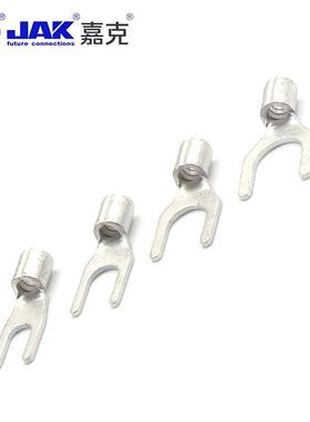 NB5.5铜64叉形紫端鼻头配电箱端子新能源冷压叉型Y型接S线裸端铜