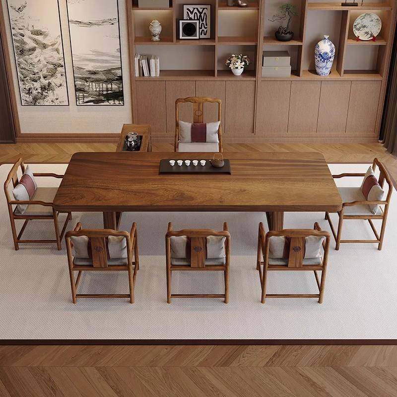 约简现代实木茶椅组合客RWM厅南桌美胡桃木家用办公全室茶台阳台,商业/办公家具,茶台/茶桌,淘宝优惠券,粉丝福利购,淘宝优惠卷