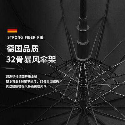 特大号1YRT8雨0士CM长柄伞男女超四大双三人加大加固加厚抗暴雨专