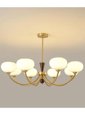 客厅10397吊灯中古约南复古新现代简玻洋璃款大气客厅主灯护眼卧