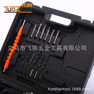 家用手钻电钻维修工电具工具套装工具组套工具873拓展工具箱锂17