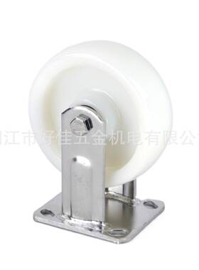 6X2重型304锈钢不平定全向HJ802915板尼龙脚轮