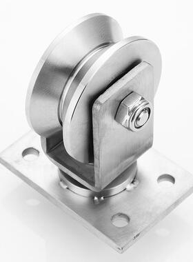 板旋转万轮承重不锈304HUV轨道轮工758业移动钢别墅庭向院带门滑