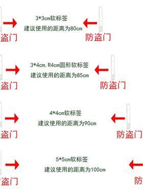 防盗软标签超市RF4040K店铺报警器母嘉能婴百店F射R频磁货贴条码