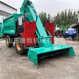 牛场四轮清粪车8大立方油动力HUE清粪型机省柴时省力自动铲粪车