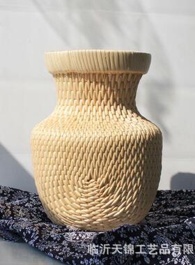 R0F75SS756IT传统手工艺柳大编升斗柳编收纳筐米筐斗容器结婚嫁娶