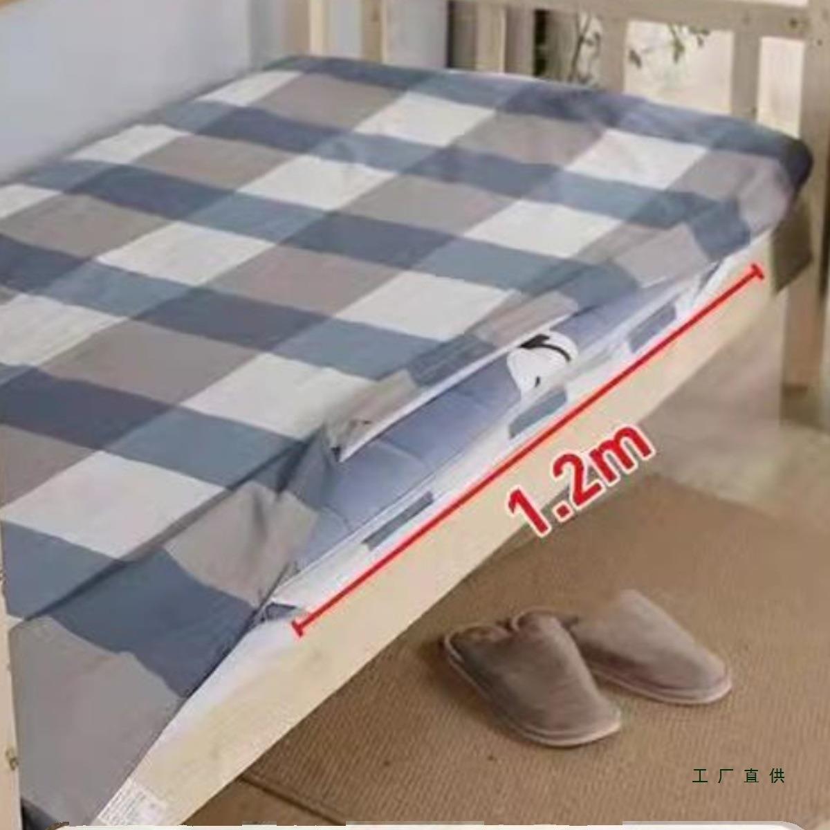 棉质褥套笠学生宿舍单床0人.9米床垫保套兰格床单被套三F9799766