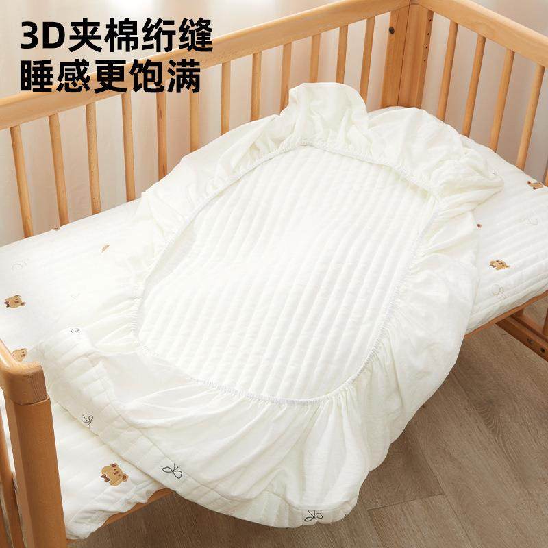 婴绗儿床床笠8740纯棉a类童床垫单床套缝夹棉宝宝床垫套拼接床儿,婴童用品,婴童床品套件,淘宝优惠券,粉丝福利购,淘宝优惠卷