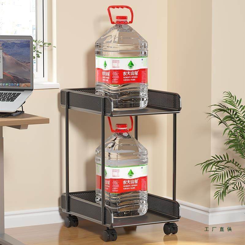 电脑桌主机托架下台底式机箱F99SM687托架办公室可移动座带滑轮置