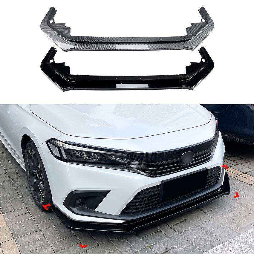 适用本田思域 Civic 11代 2021+ 前杠前唇前铲外饰改装