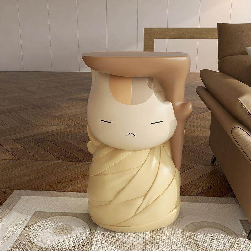 轻奢高级感客厅落地摆件猫咪边几角几创意小型可移动床头柜置物架,电子元器件市场,其它元器件,淘宝优惠券,粉丝福利购,淘宝优惠卷