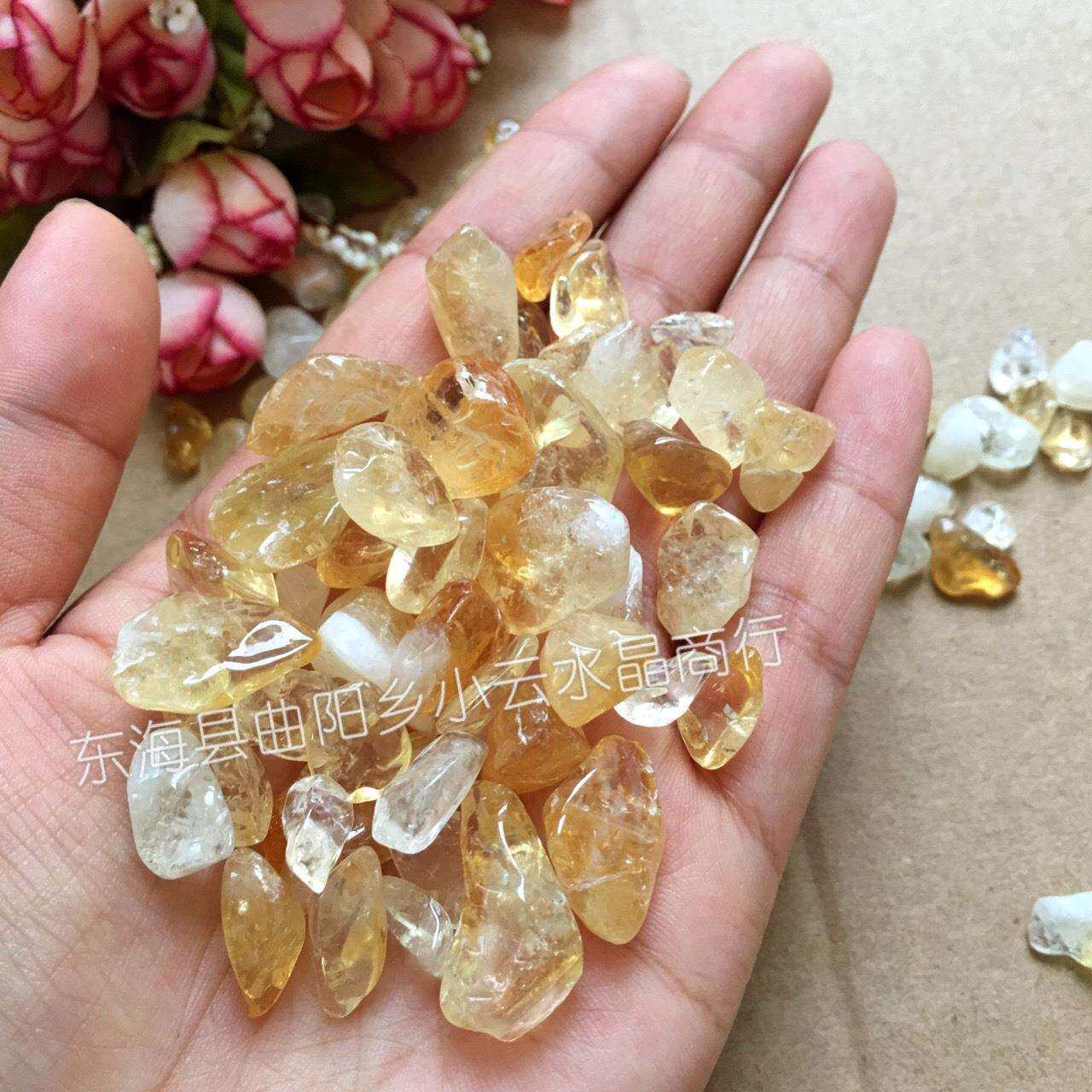 「一公斤」天然巴西黄水晶碎石大颗粒摆件厂家直销