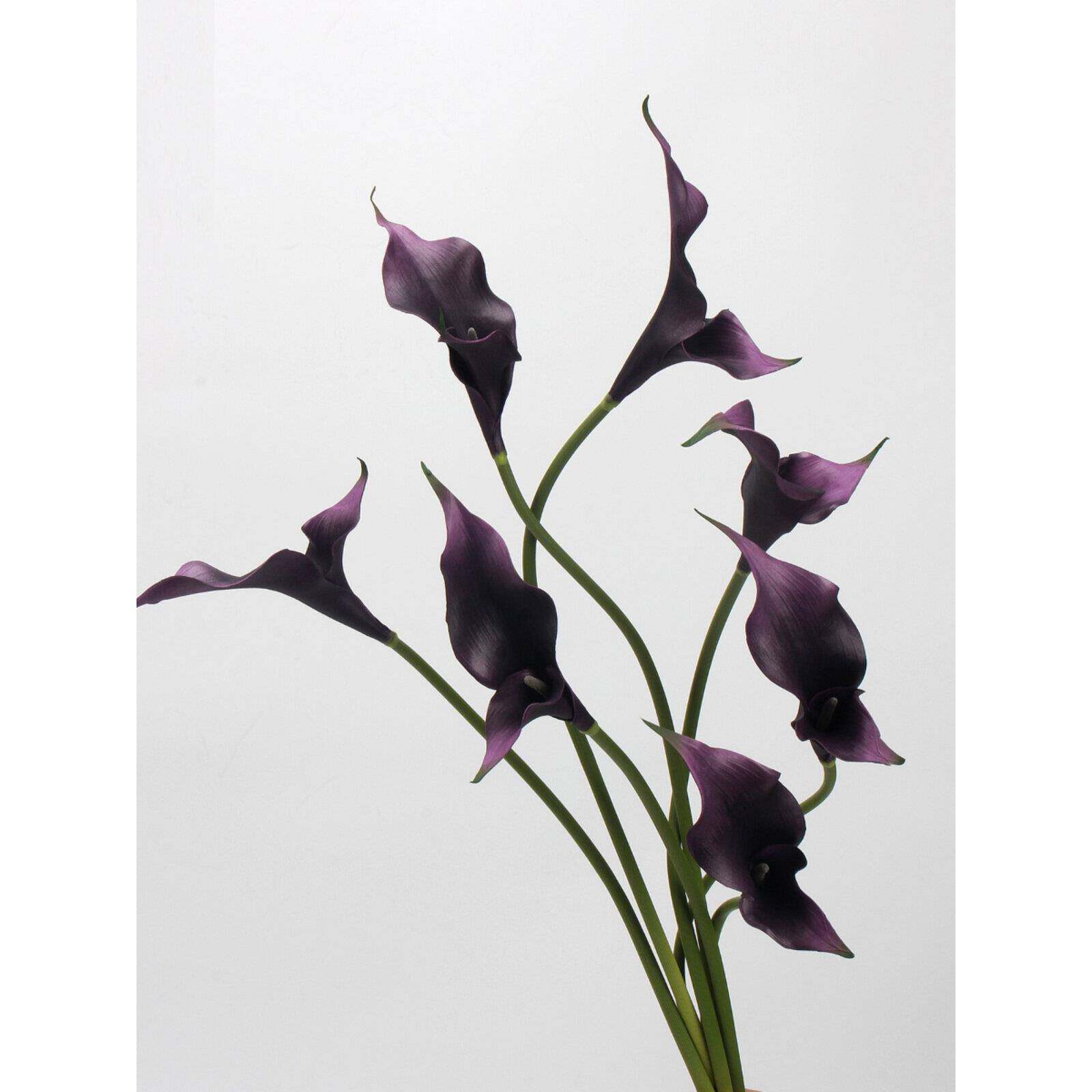 高端深紫色双端马蹄莲假花马蹄莲花人造花家居样板间装修婚礼