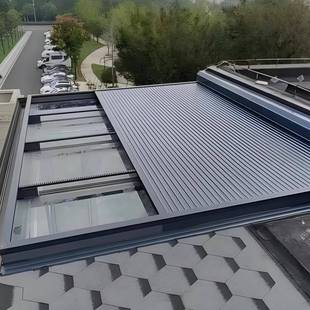 阳房光保温隔智热铝合金天电动防雨防风沙卷帘幕能KSA遥控遮阳顶