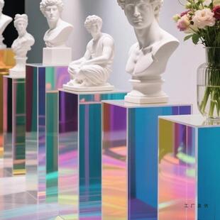 炫彩亚克力展示台定制摄陈列台水DBD装饰中岛流台影拍照直播道具