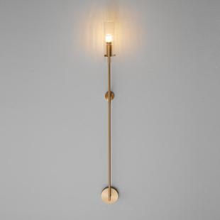 后简现代轻奢客全铜玻壁550灯意式 极长条楼梯厅间璃卧室酒店设计