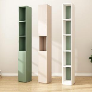 W7定制缝书架置客物柜落地厅卧物室储收纳书柜小窄边立柜型转角落