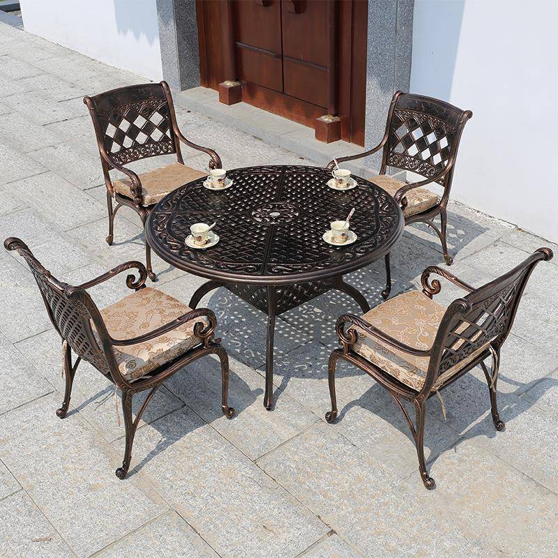 户外桌椅花庭休院欧式铸铝三五件套露台组参照标注合室阳外园铁艺