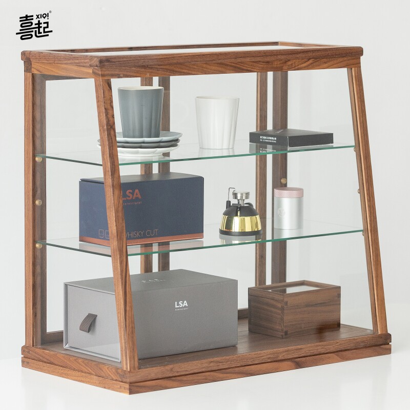 实木玻璃防尘商用展示柜