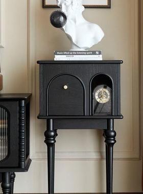 美式法实式木轻奢床储柜卧室家具现物代置物架简约头柜BFT收纳复