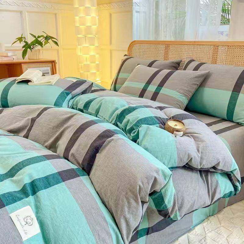 A类厂家直供棉棉全棉被罩套三件套水洗棉套被罩a类纯棉被色织纯斜,床上用品,学生床品套件,淘宝优惠券,粉丝福利购,淘宝优惠卷