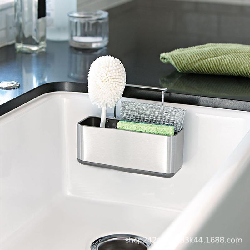 30187抹4绵不锈钢房水槽沥水架收纳筐洗碗池沥水厨篮子布海刷钢丝
