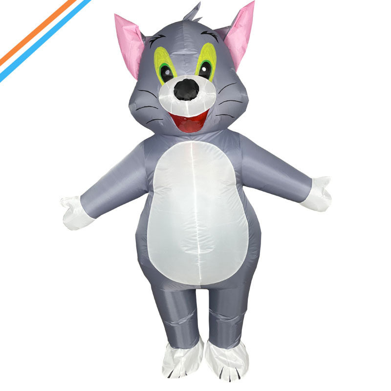 猫猫充气服表演猫和老鼠玩偶卡通人偶服装穿衣服卡通造型派对玩具