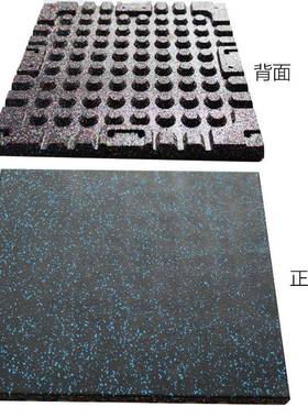 健身房胶地力量区减震垫健身橡地DNL垫卡扣垫地地砖室内隔音橡胶