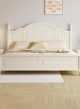 人美式轻奢实米床现代LKA简约木1.8双床主卧1.5