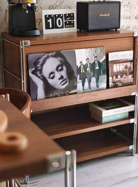 家用客落厅约餐边柜纳储物日式翻收门杂志柜卧室书架地WH002置简