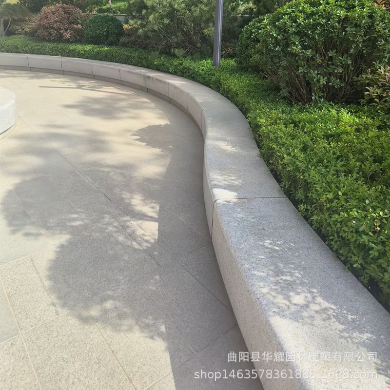 花岗岩石雕户外异形长凳