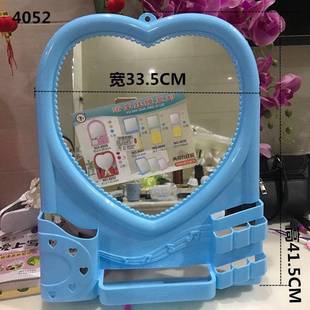 镜子镜免式打孔塑料挂浴室宿舍出老租屋化妆镜壁挂647镜带置物架