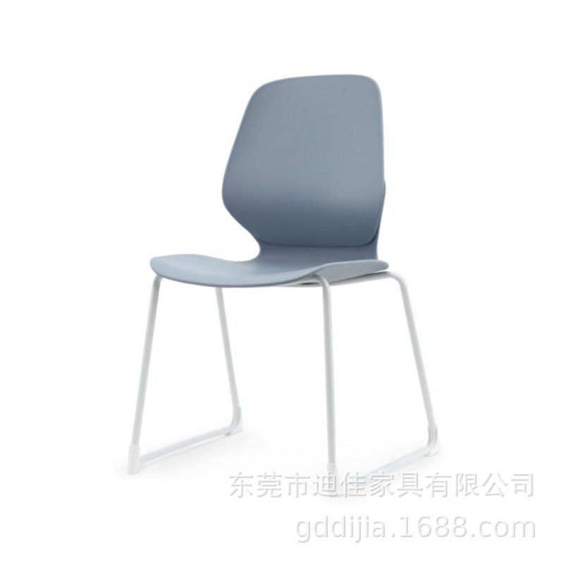 简约时尚双色学校食堂餐椅公寓宿舍塑料椅展示椅商会办公洽谈椅