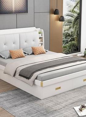 气动高FAQ箱储收物床1.8双人简1约现代主卧小户型纳.51床.2