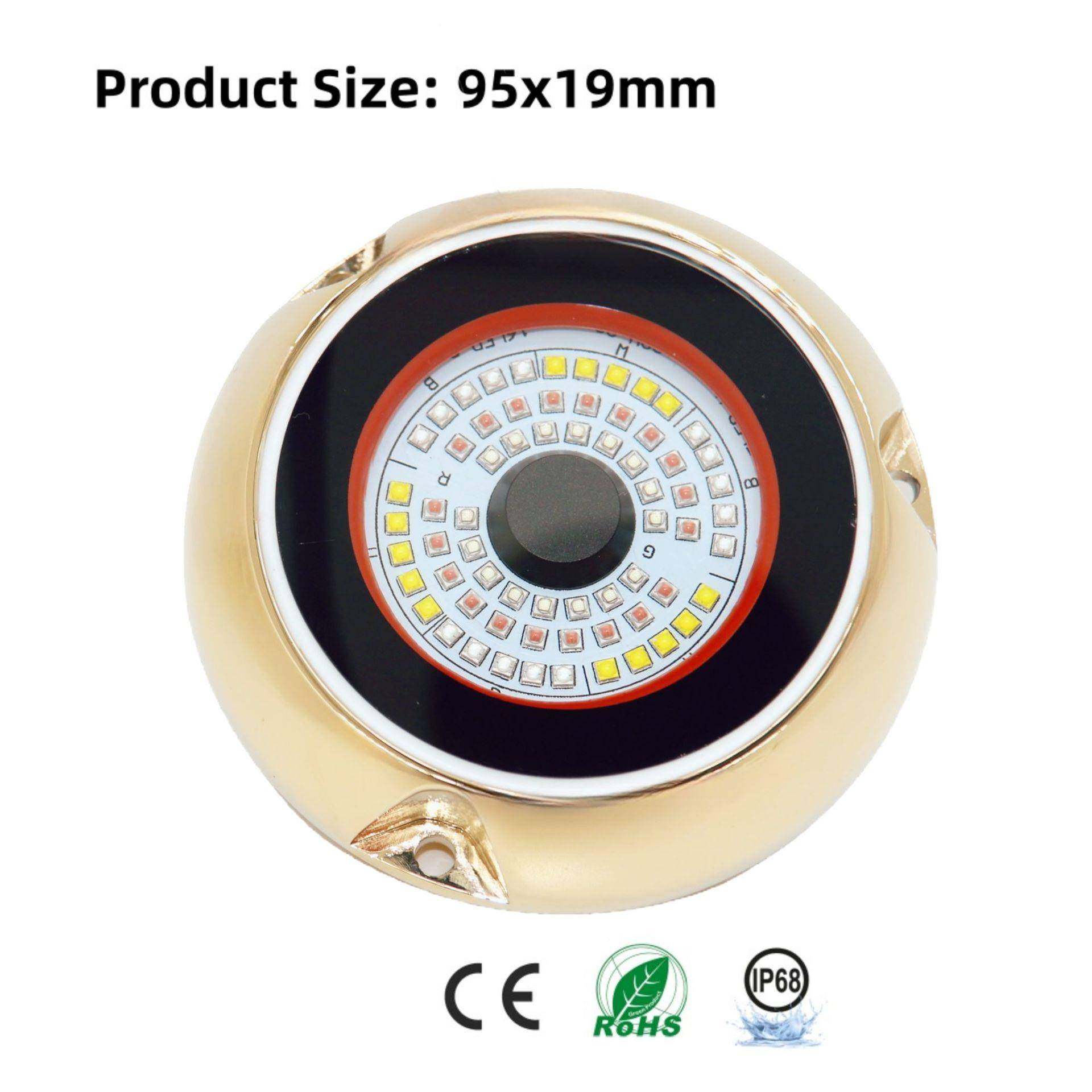 青铜材质C高亮度I防防BRZ95腐可调光RGB+CT全彩海洋航行锈船灯游