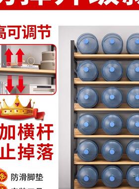 厅书架落地简多层钢架木客展示架铁HBW艺货简易收纳储物架子置约