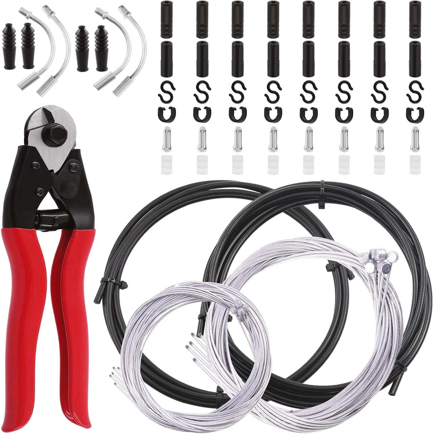Swpeet 67Pcs Universal Bicycle Shifter Cable Housing with Bi