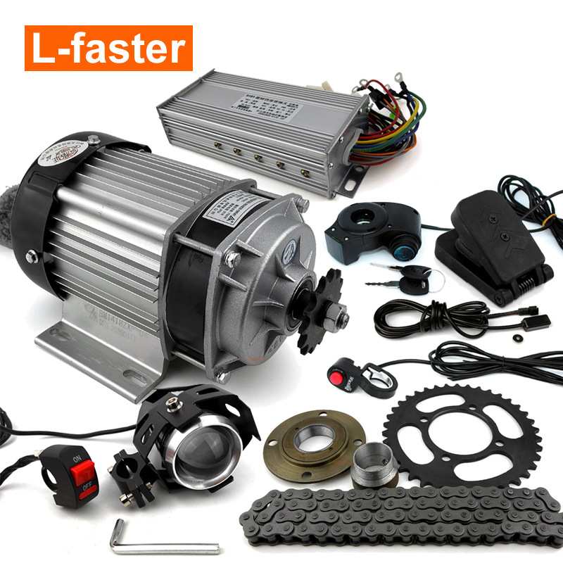 500W 电动三轮车 电源套件带齿轮无刷电机和手柄加速器控制