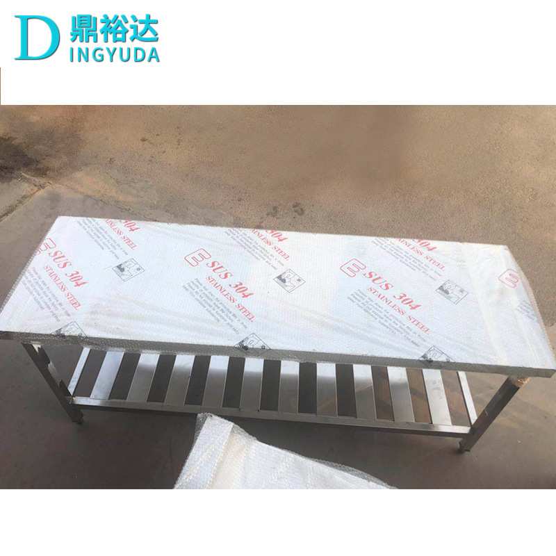 供应食堂厨房不锈钢双层工作台 酒店小吃店不锈钢操作台304