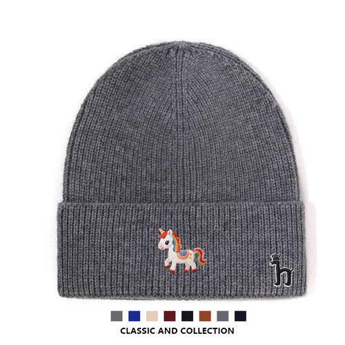 【官网正品】哈吉斯尼森男女出游刺绣百搭秋冬针织帽时尚