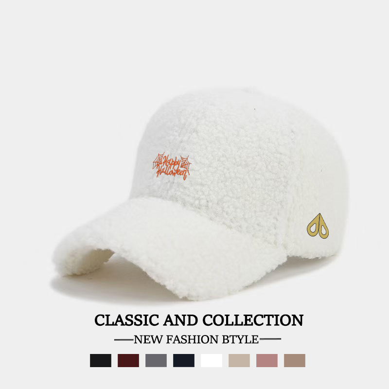 剪刀四季MOOSE韩版休闲时尚百搭简约秋冬保暖羊羔绒男女款棒球帽