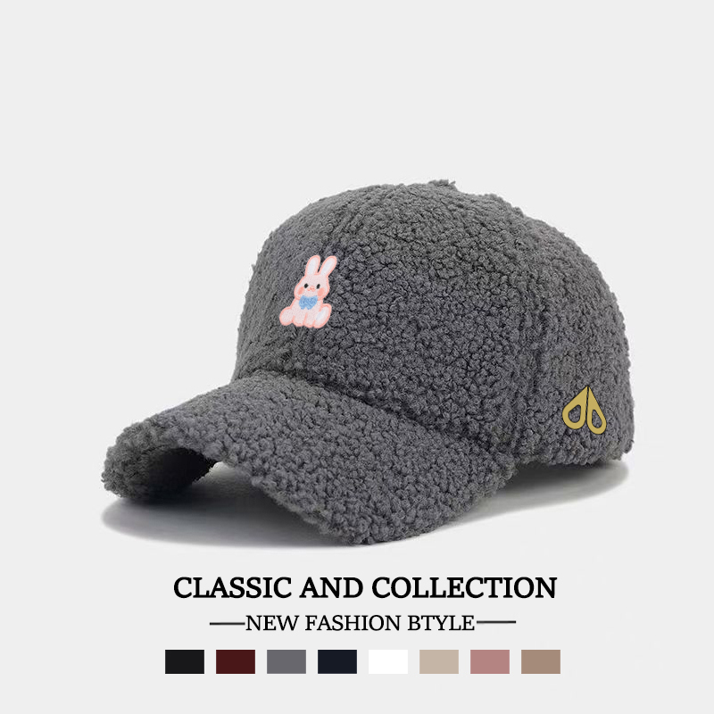 剪刀四季MOOSE韩版时尚卡通可爱秋冬保暖羊羔绒男女同款棒球帽潮