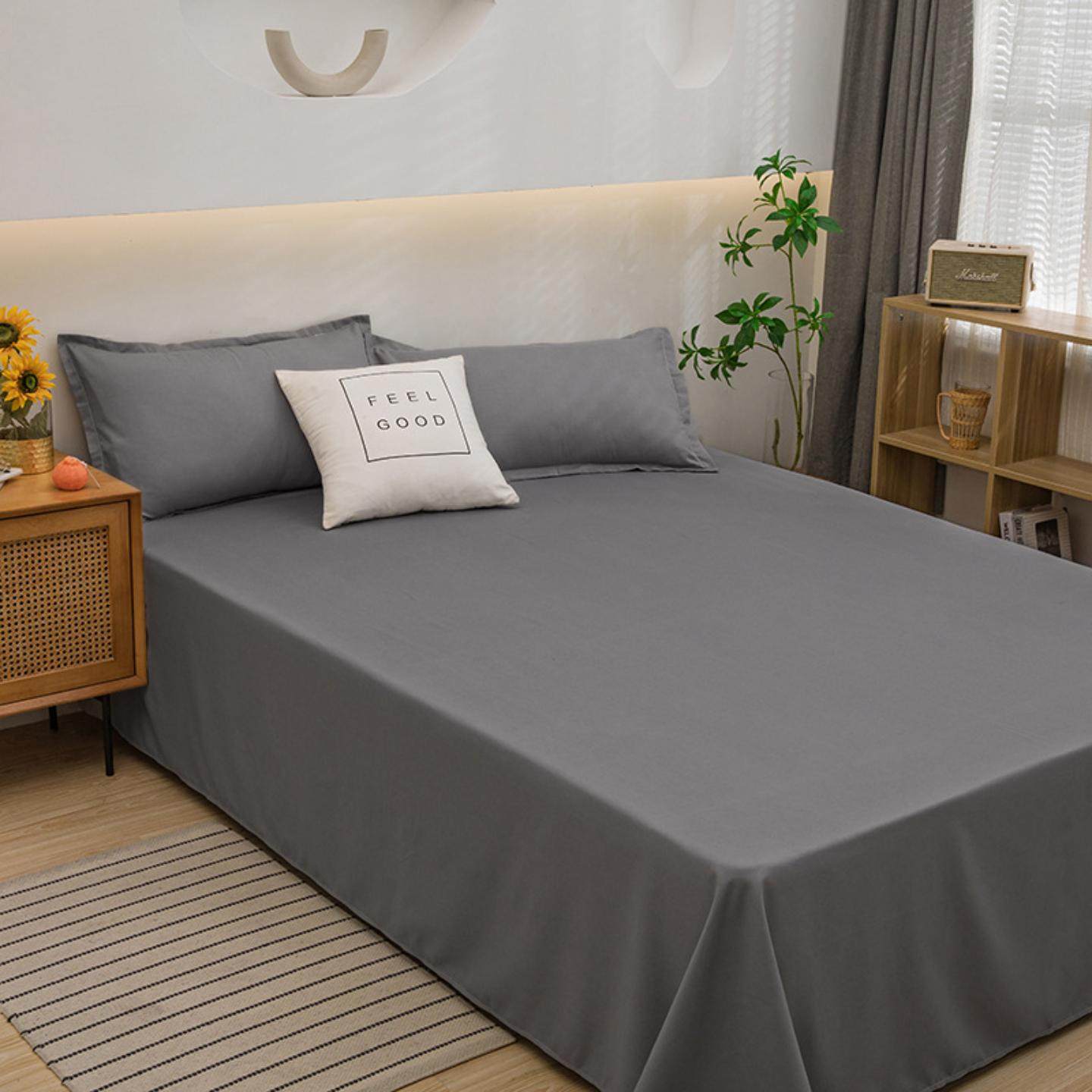 简约单件单品纯色水洗棉床单三件套学生宿舍枕头外贸源头,床上用品,学生床品套件,淘宝优惠券,粉丝福利购,淘宝优惠卷